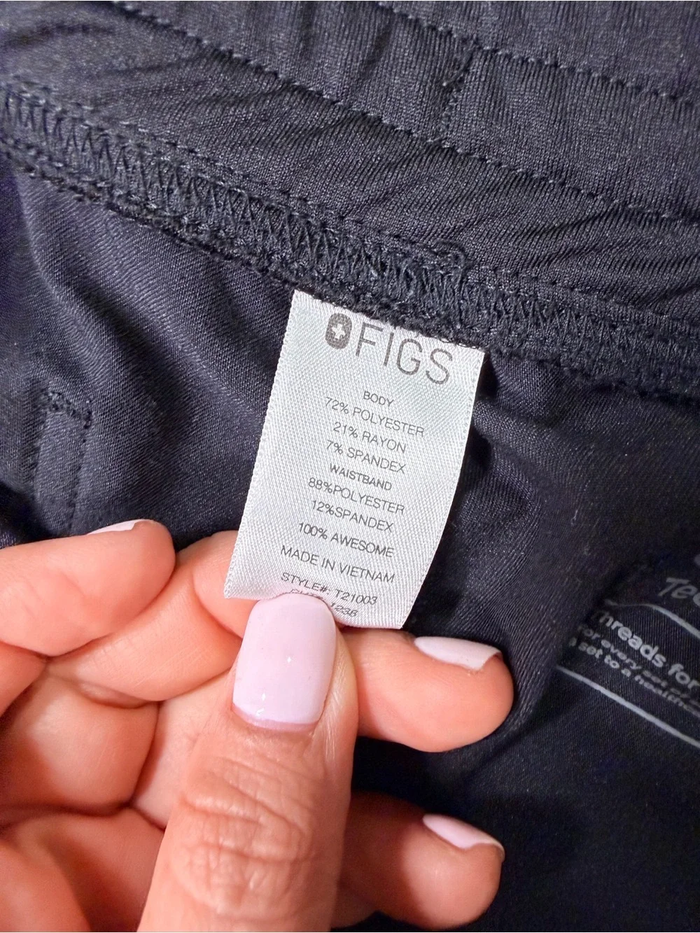 Figs Men's Black Drawstring Jogger Pants